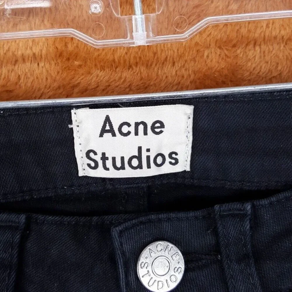 ACNE STUDIOS Womens Jeans Size 26 Black Wash Skinny Stretch Denim PIN